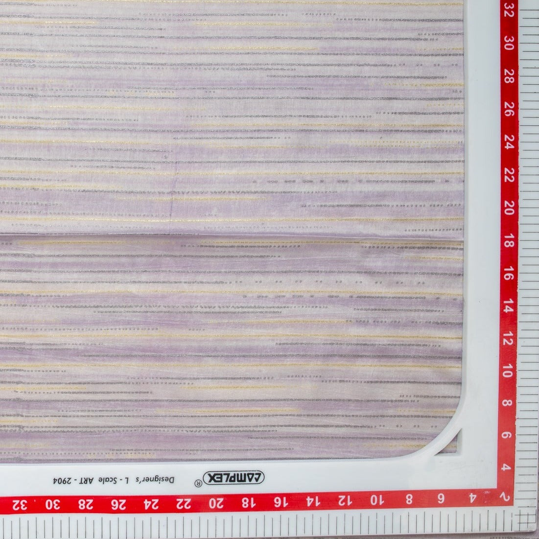 Lilac Foil Print Tusser Silk Fabric Trade UNO