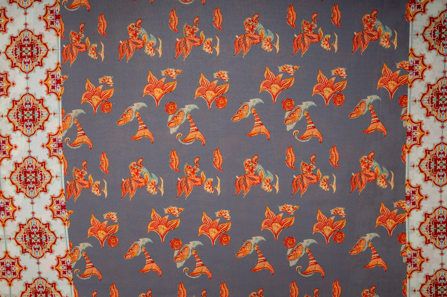 Multi Color Patch Digital Print Poly Bion Fabric (TU-2888) Trade UNO