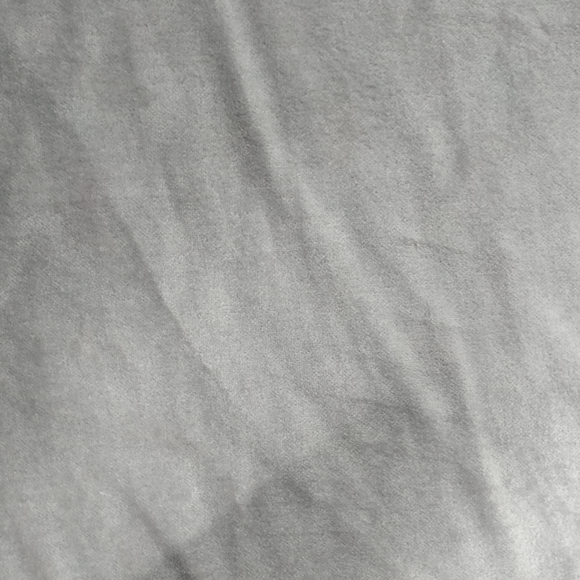 Buy Light Grey Solid Cotton Velvet Fabric Online