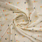 Off White Quirky Print Chinnon Chiffon Fabric Trade UNO