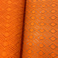 Geomertrical Orange Crochet Fabric