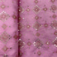 ight Pink Geometrical Embroidery With Sequence Upada Silk Fabric