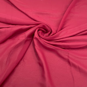 Red Maroon Solid Georgette Fabric - TradeUNO