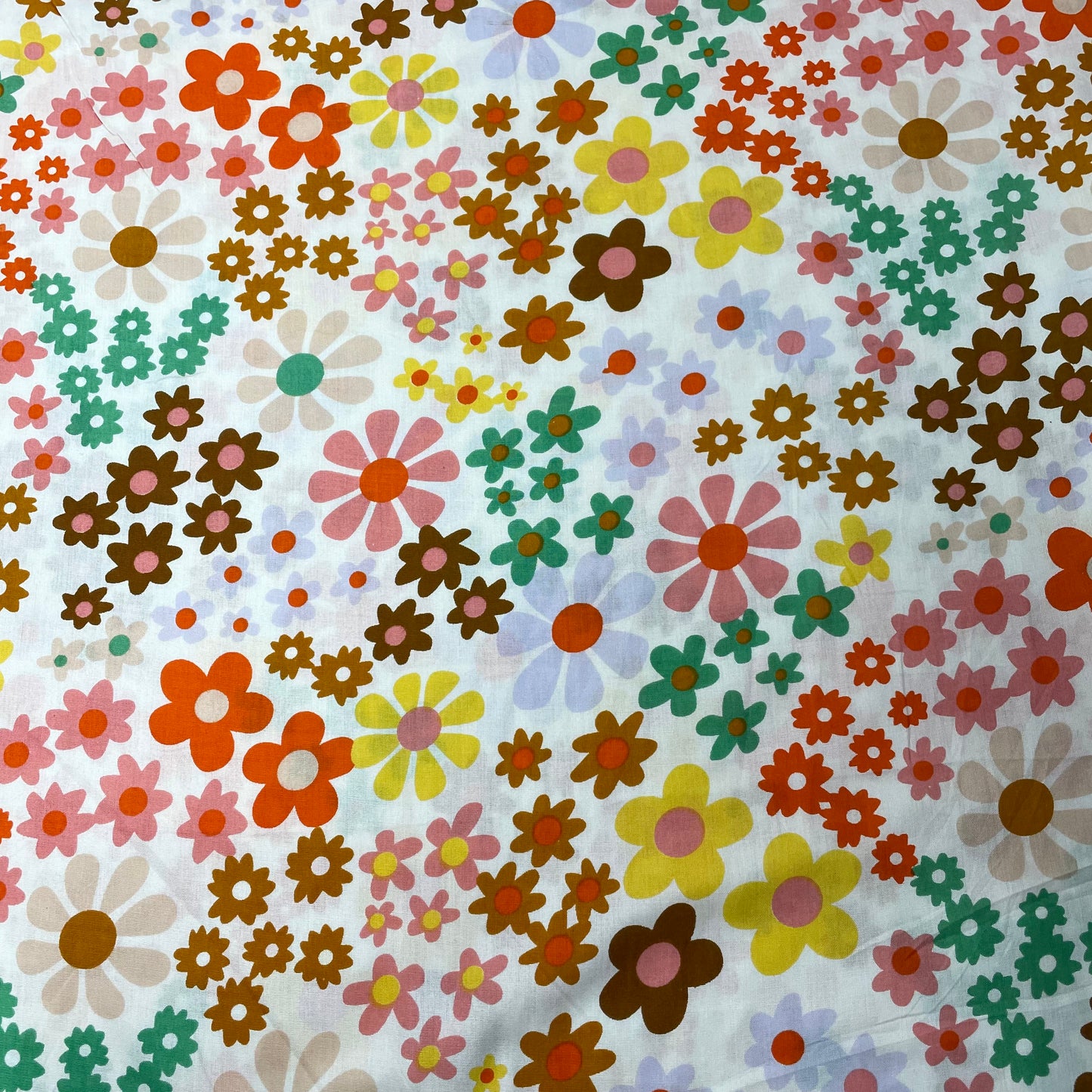White With Multicolor Floral Print Rayon Fabric - TradeUNO