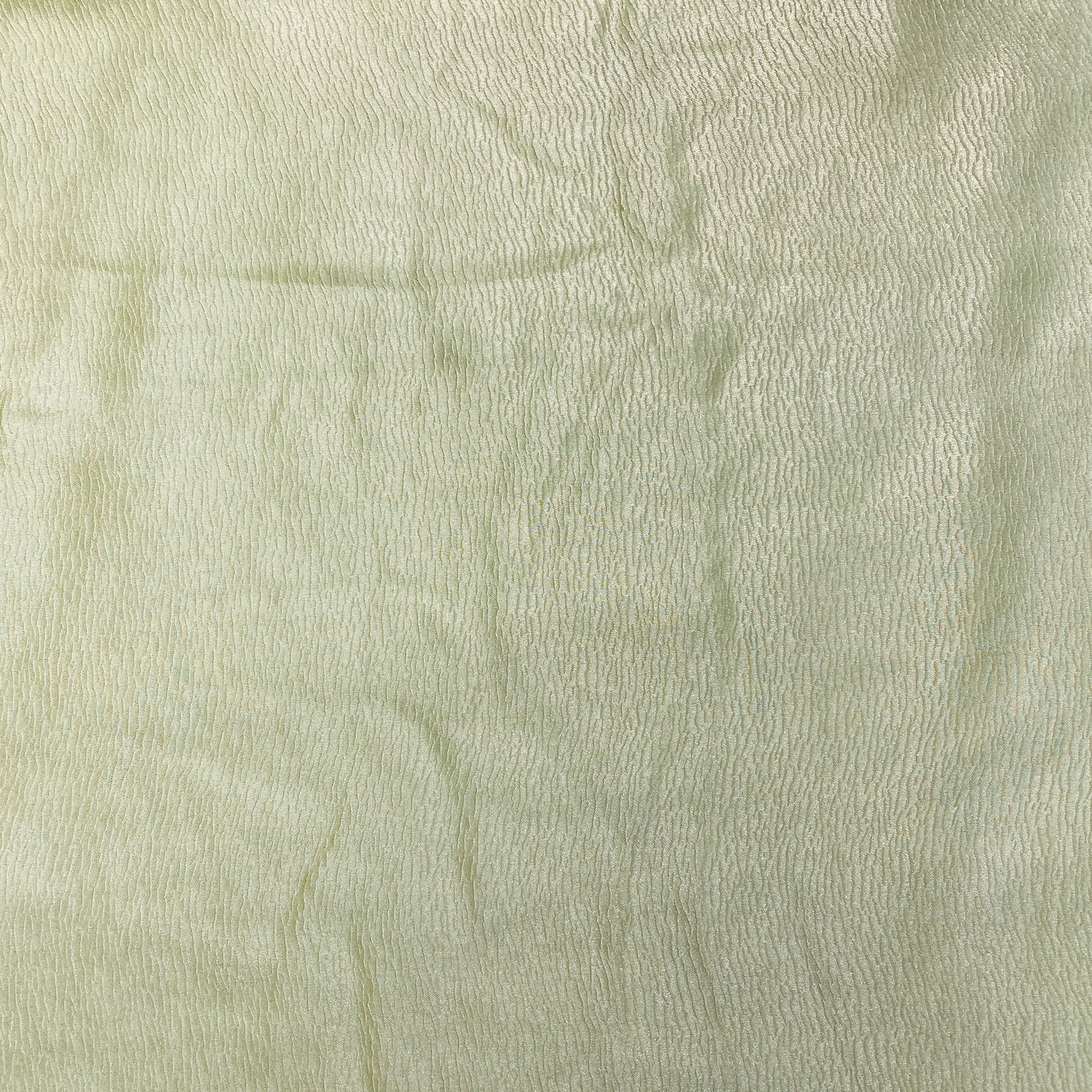 Lemon Yellow Gold Crush with foil Georgette Satin Fabric - TradeUNO