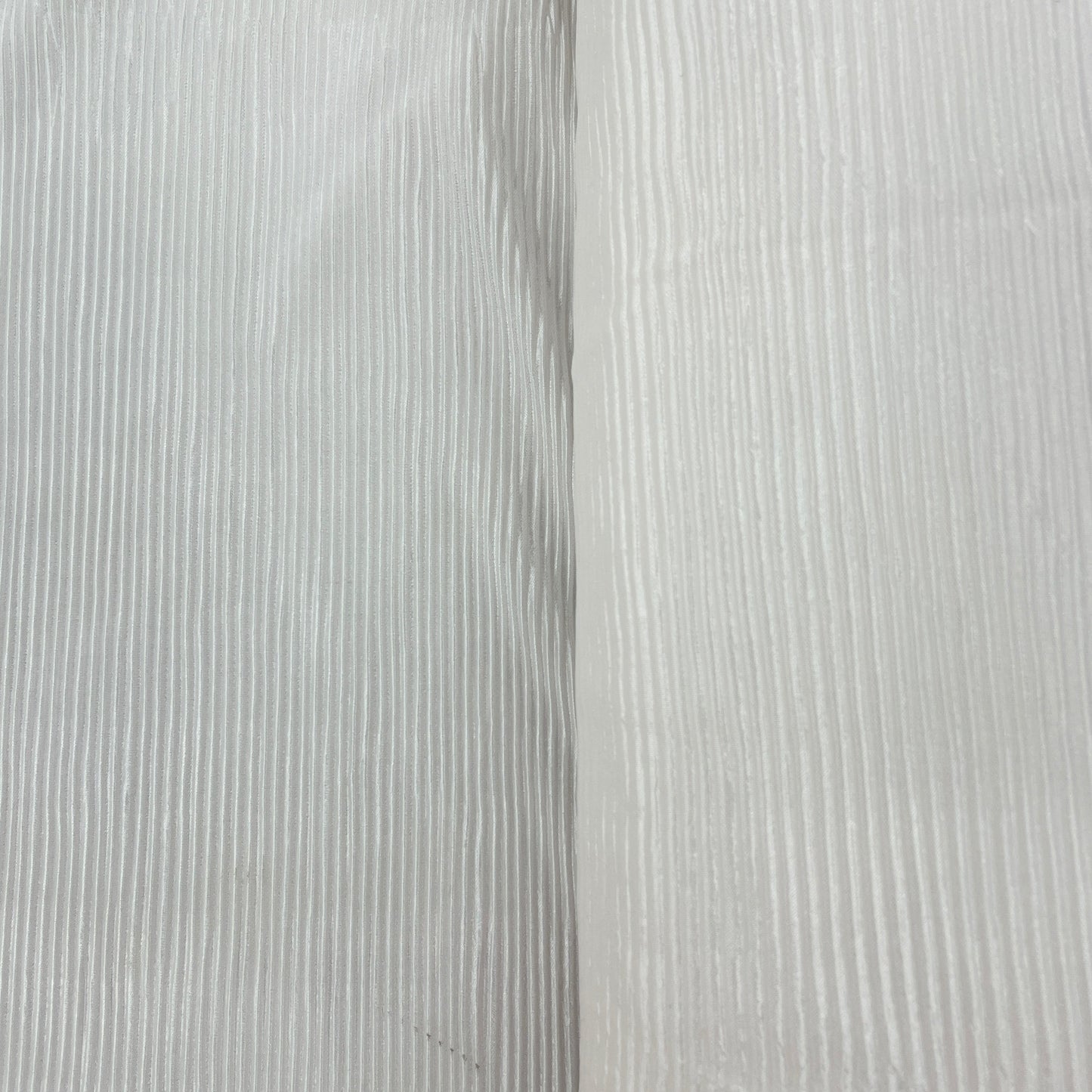 White Solid Pleated Satin Fabric - TradeUNO