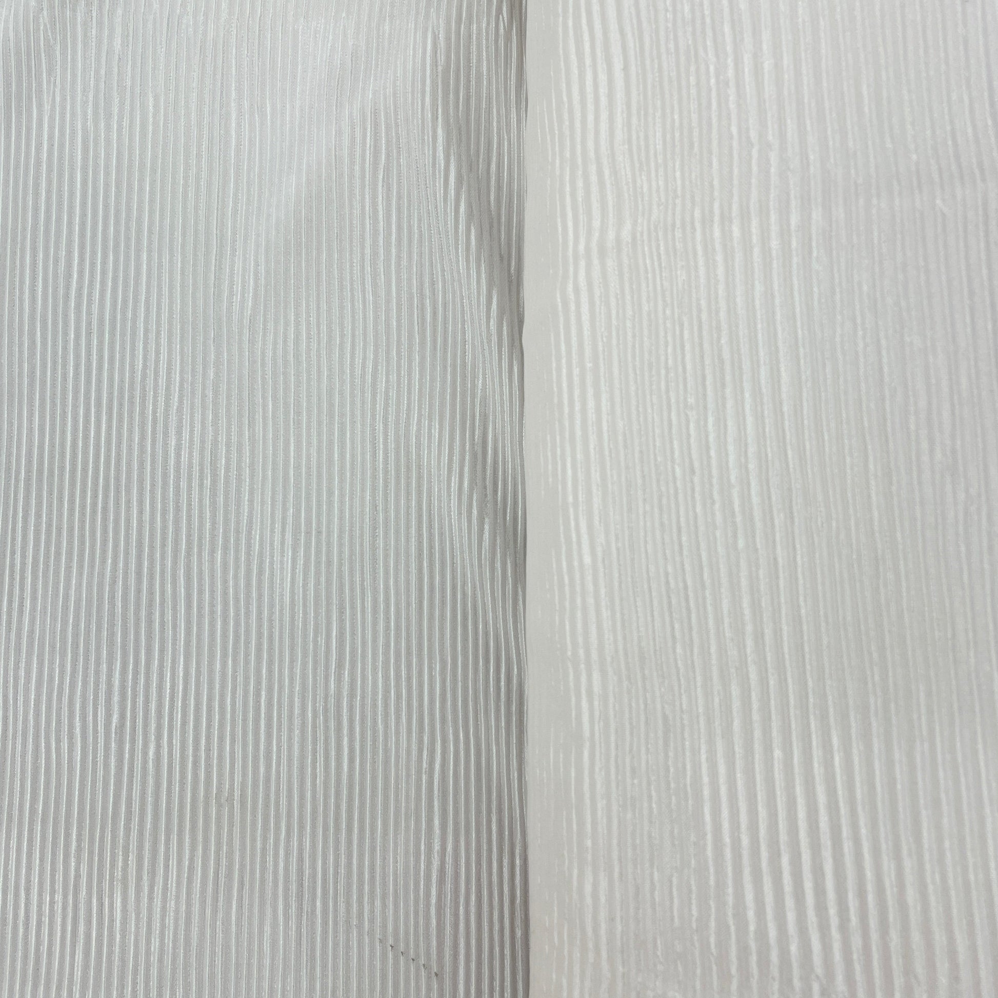 White Solid Pleated Satin Fabric - TradeUNO