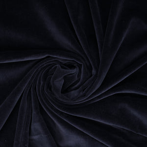 Navy Blue Solid Viscose Velvet Fabric Trade UNO