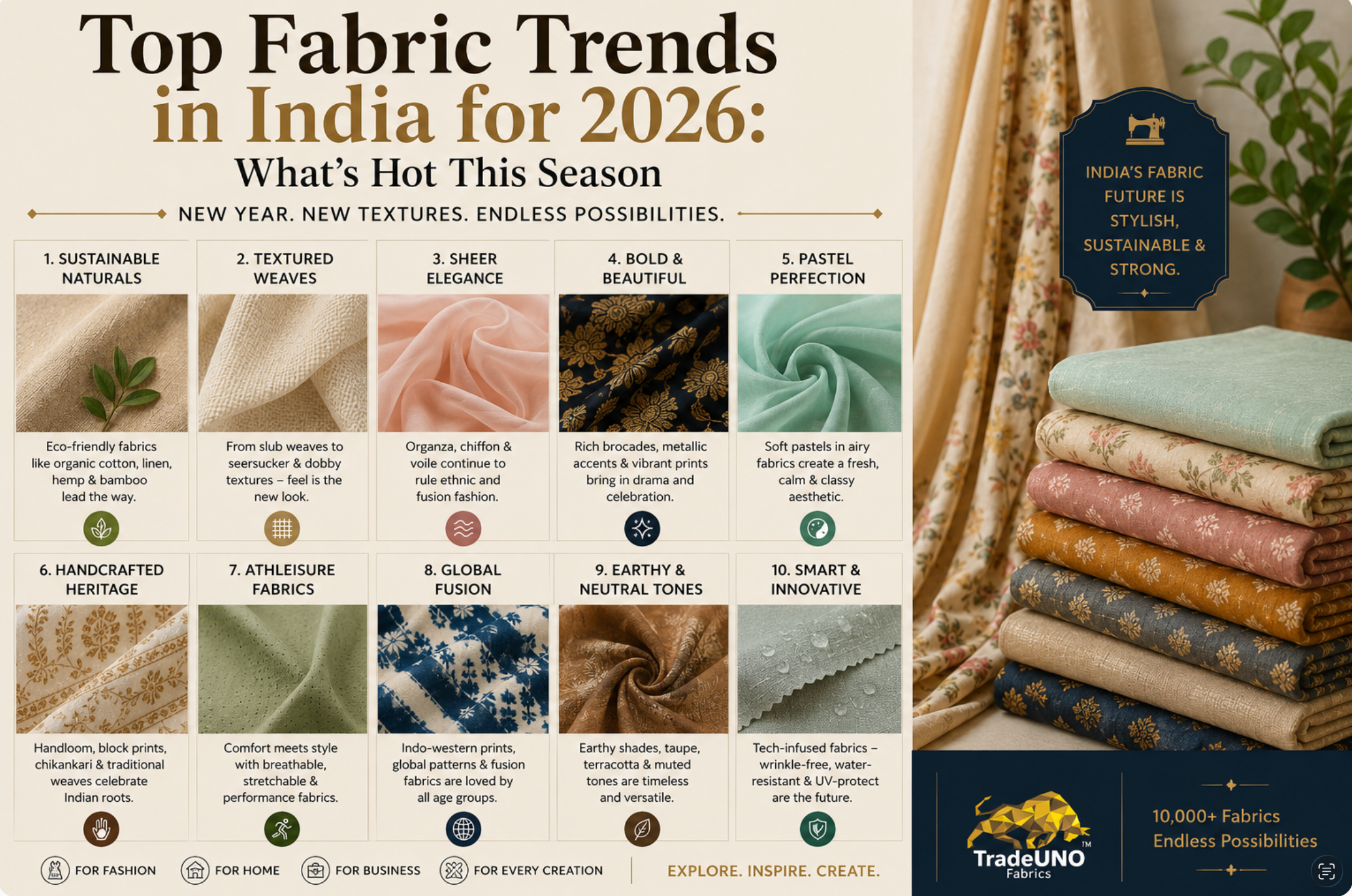 Top Fabric Trends in India for 2026: What's Hot This Season Trade Uno