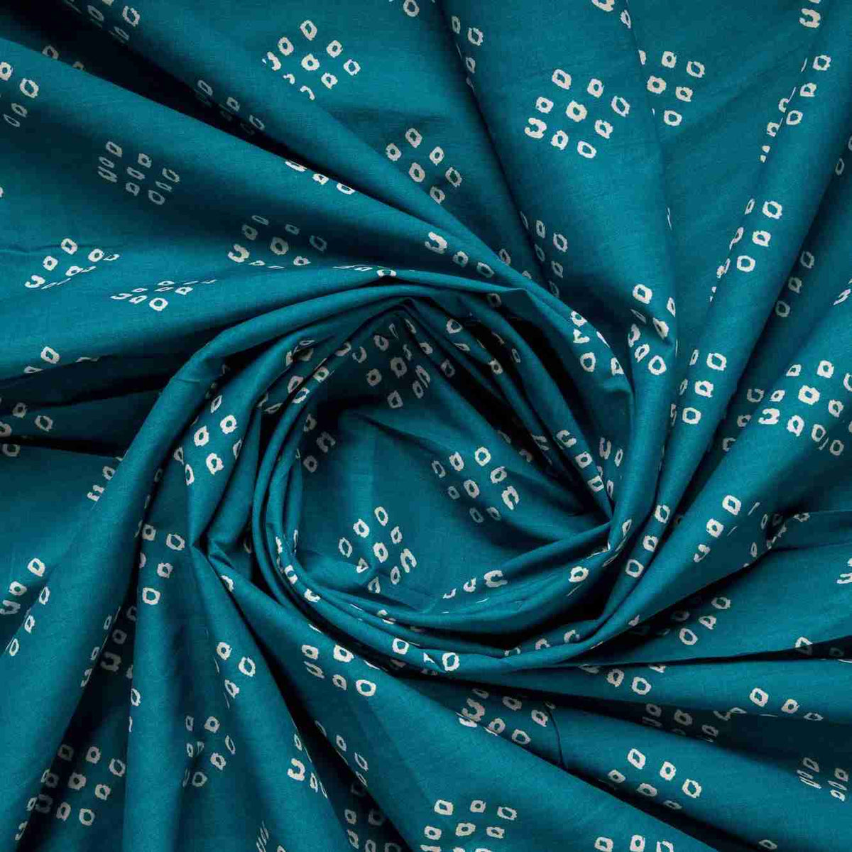 bandhani silk dress material online shopping Ajrak Silver Aqua Bandhani Gaji Silk Dress Material - Bandhani