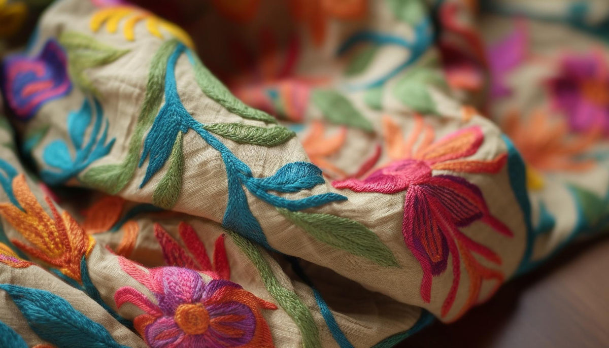 Kalamkari pattern fabric material
