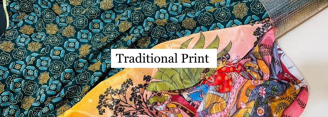 Buy Traditional Print Fabric Online India