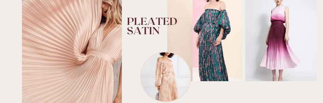 Buy Pleated Satin Fabric