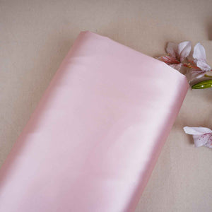 Baby Pink Solid Celina Satin Fabric OE-29007 - TradeUNO