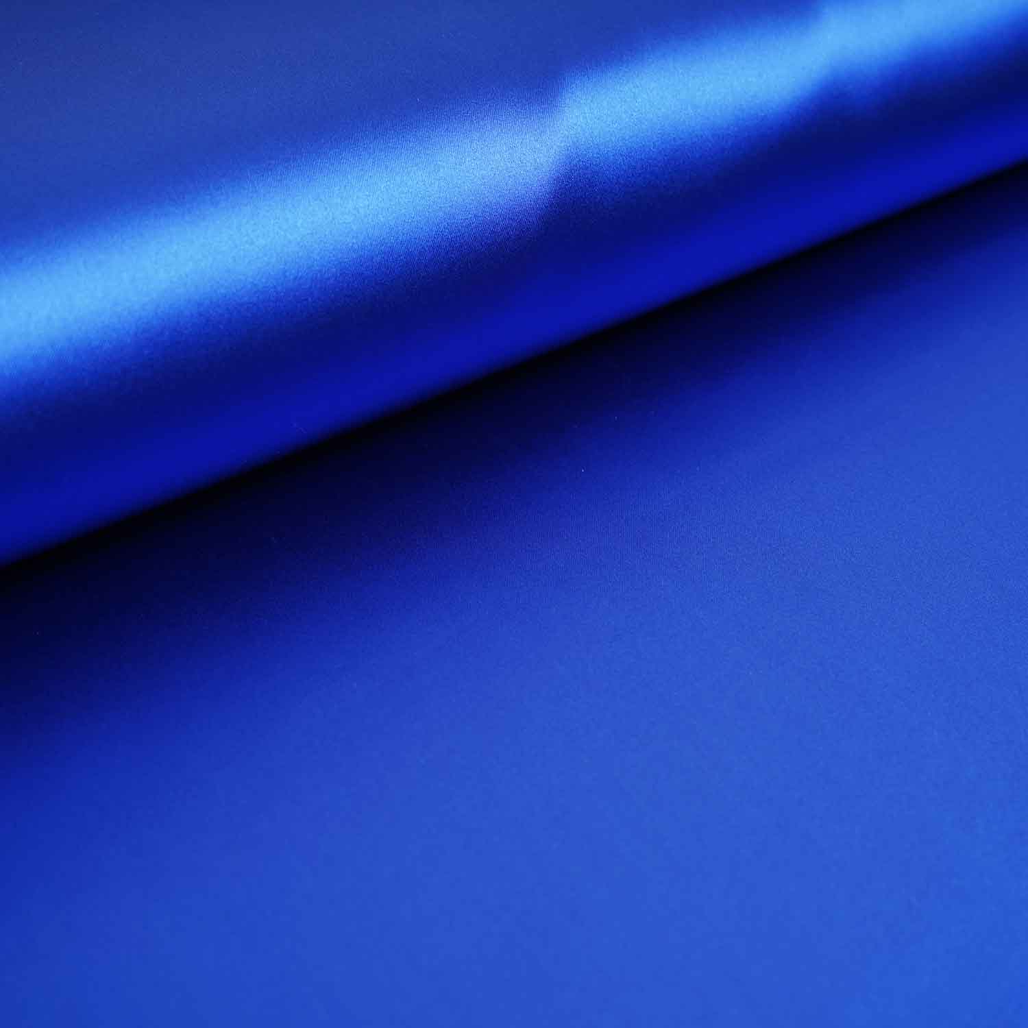 Royal Blue Solid Celina Satin Fabric OE-29009 - TradeUNO