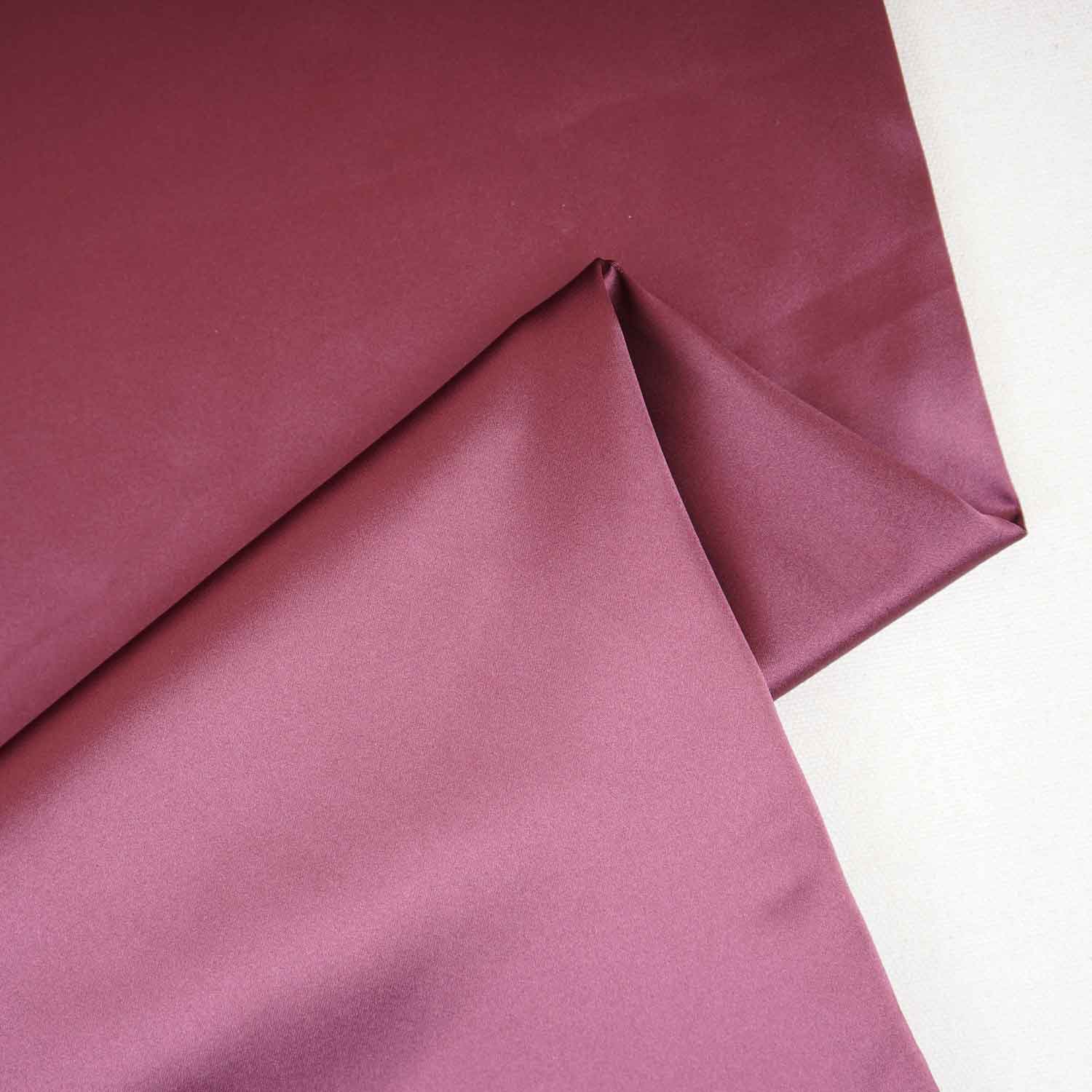 Dark Maroon Solid Celina Satin Fabric OE-29012 - TradeUNO