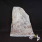 Golden Floral Cutdana Sequnis embroidery Tissue Fabric WI-29021