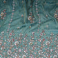 Sea Green Floral Cutdana embroidery Tissue Fabric WI-29022 - TradeUNO