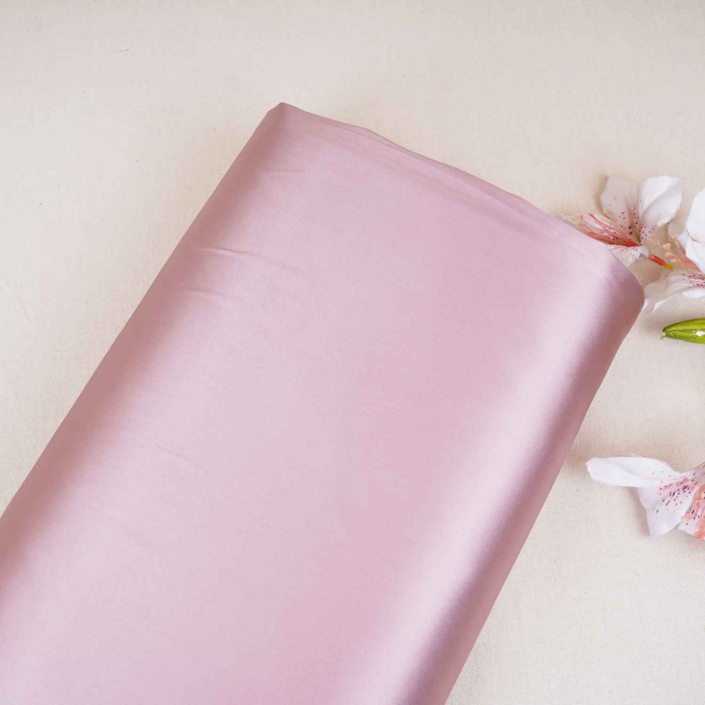 Blush Pink Solid Celina Satin Fabric OE-29025