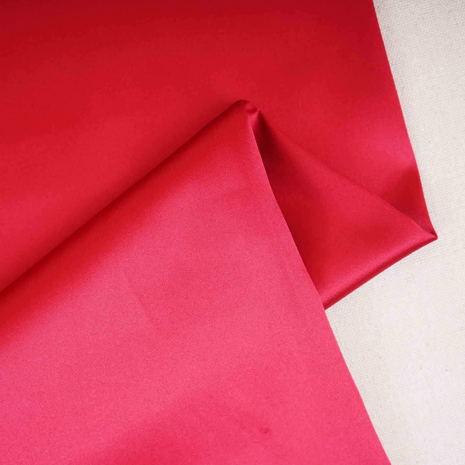 Dark Red Solid Celina Satin Fabric OE-29026 - TradeUNO