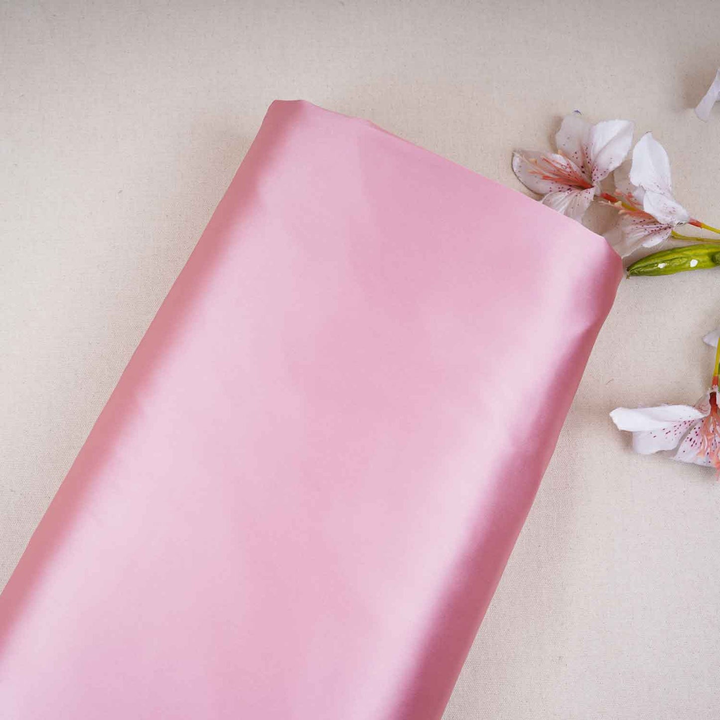 Dust Pink Solid Celina Satin Fabric OE-29027