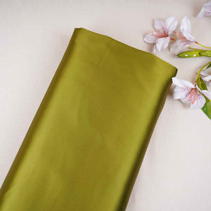 Olive Green Solid Celina Satin Fabric OE-29028 - TradeUNO
