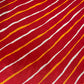 Red Lehariya Print Crepe Fabric