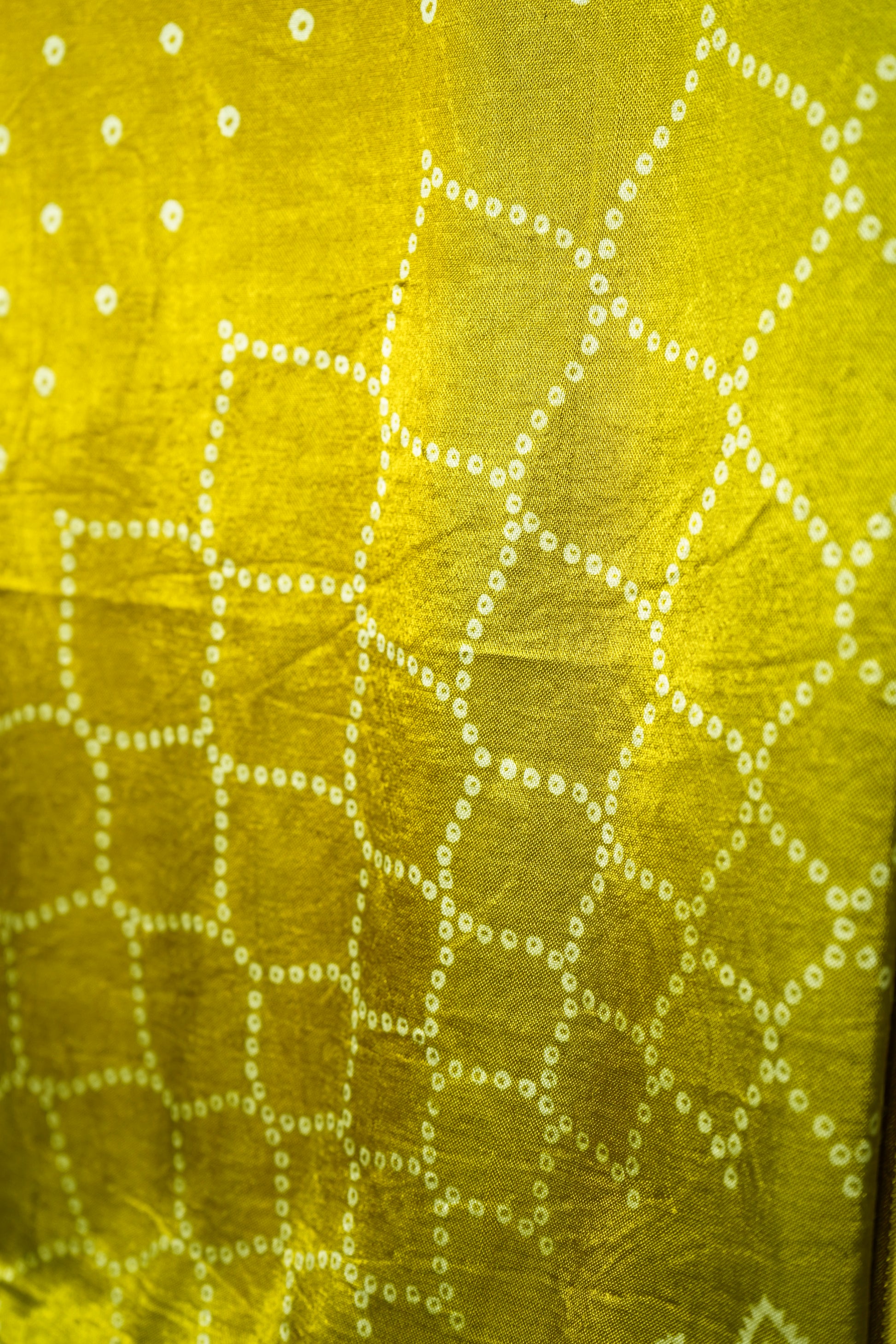 Mustard Floral Dupatta Mashru Silk Fabric