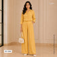Premium Yellow Solid Banana Crepe Fabric AFC-13493