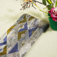 Multicolor Traditional Print Sequence Embroidery Linen GF-11113