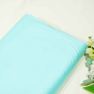 Aqua Blue Solid Cotton Satin MSMR-11236