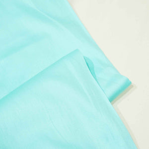 Aqua Blue Solid Cotton Satin MSMR-11236
