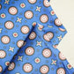 Blue Goemeterical Print Modal Satin VC-11268