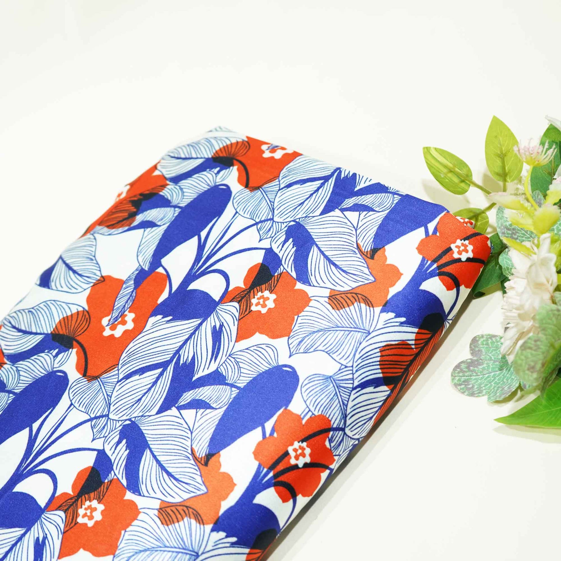 Multicolor Floral Print Japan Satin VC-11312