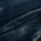 Prussian Blue Solid Silver Shimmer Georgette Satin SVF-11436