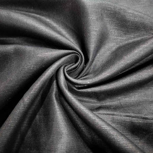 Black Solid Cotton Linen MKT-11496
