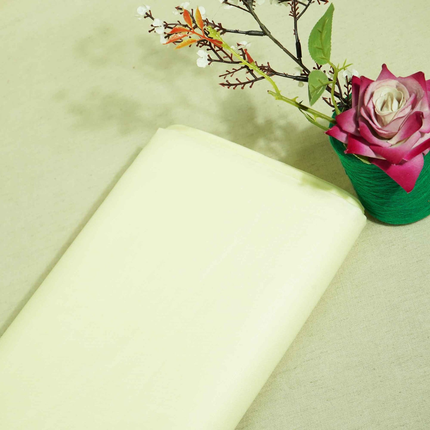 Yellow Solid Cotton linen MKT-11499