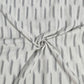 White & Black Stripe Print Cotton Fabric