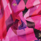 Pink Geometrical Print Sequence Embroidery Georgette SSC-11978