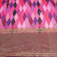 Pink Geometrical Print Sequence Embroidery Georgette SSC-11978