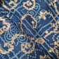 Teal Blue Patola Bandhani Print Dola Silk Jacquard Fabric