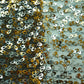 Black With Gold & Silver Sequence Embroidery Net Fabric