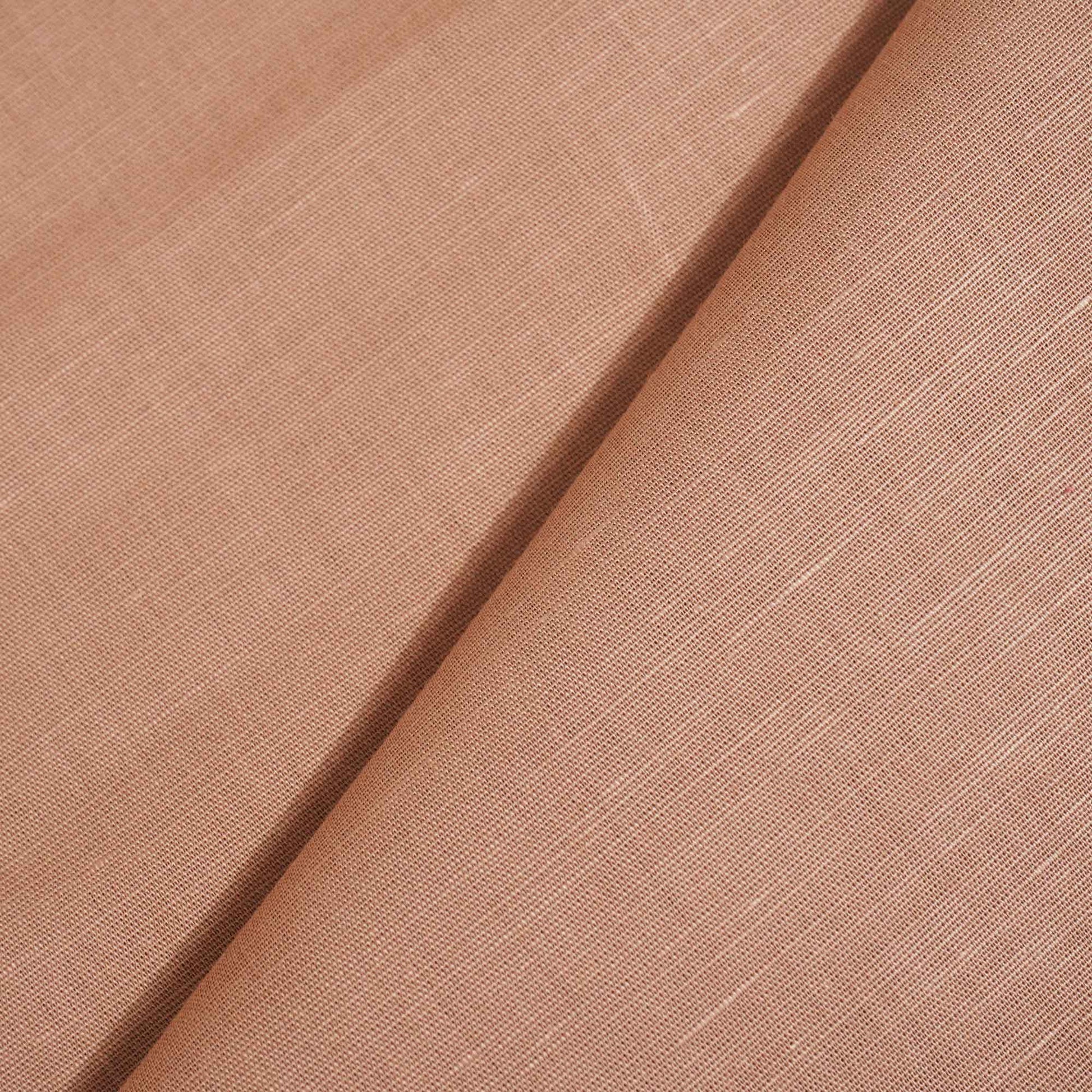 Peach Pink Solid Cotton Linen MKT-12210