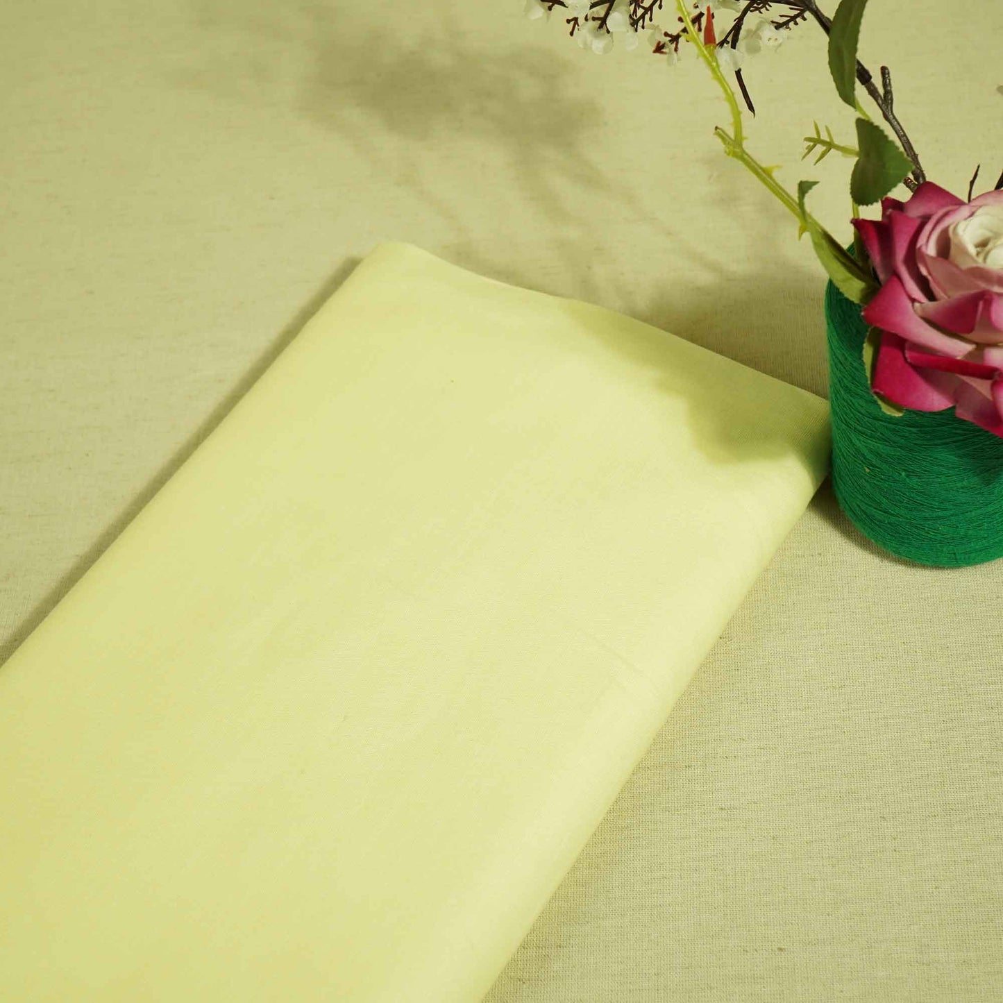 Banana Yellow Solid Cotton Linen MKT-12212