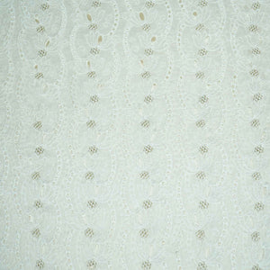 White Floral Sequence Embroidery Organza JD-12255  