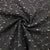 Black Ripped Sequence Embroidery Denim AFC-12275