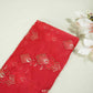 Red Floral Sequence Embroidery Tissue SNT-12289