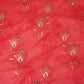 Red Floral Sequence Embroidery Tissue SNT-12289
