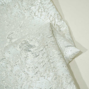 White Floral With Silver Lurex Brocade With Lurex OE-12347  