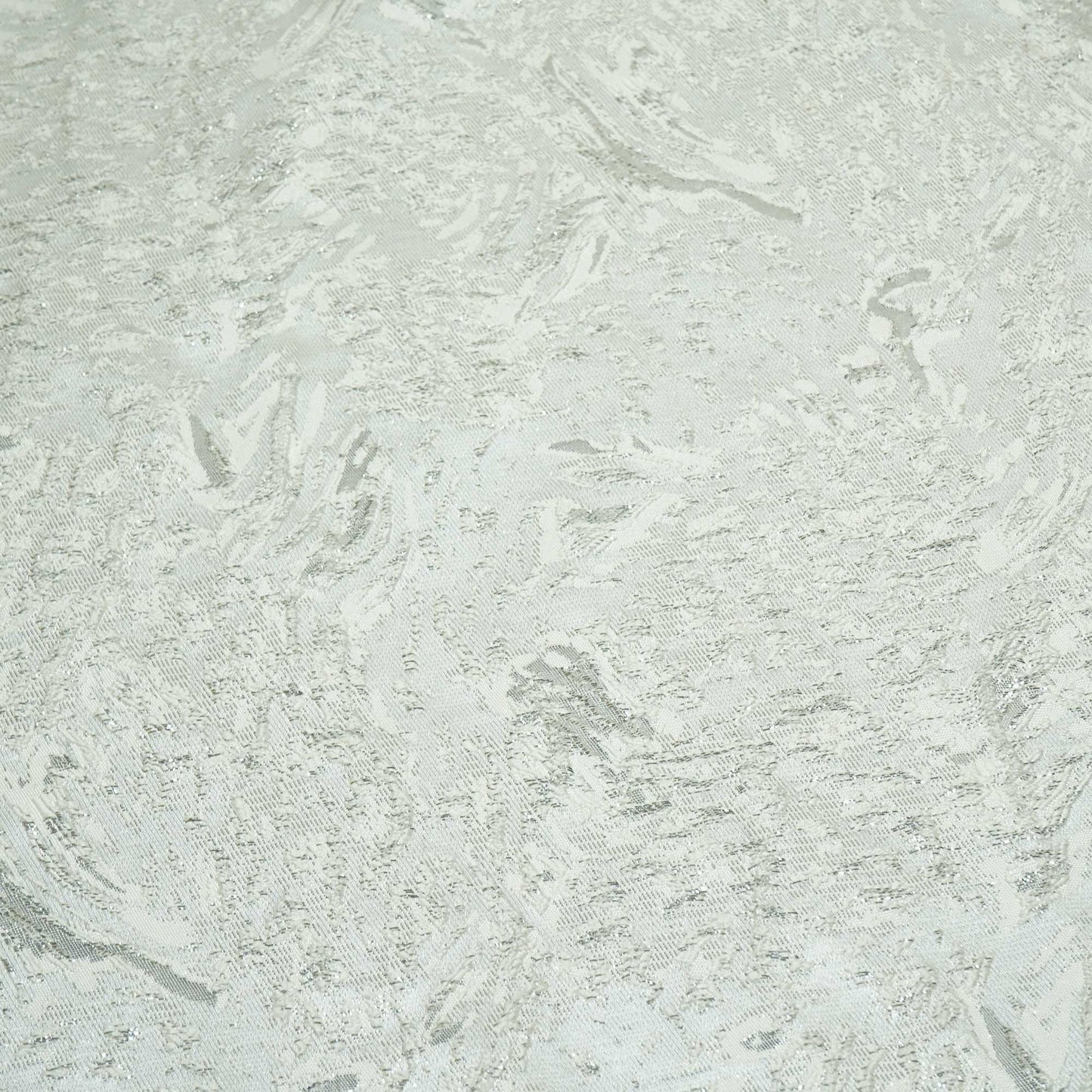 White Floral With Silver Lurex Brocade With Lurex OE-12347  